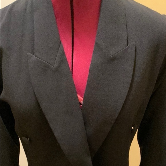 Emblem Black Tailored Wool Blend Blazer Vintage - Picture 2 of 11